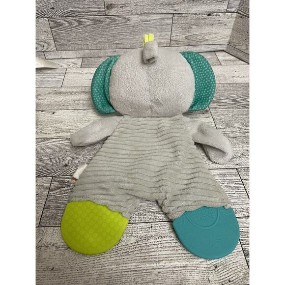 Bright Starts Elephant Toy Lot Plush Lovey Teether Crinkle Book Stuffed Animal - Picture 2 of 9